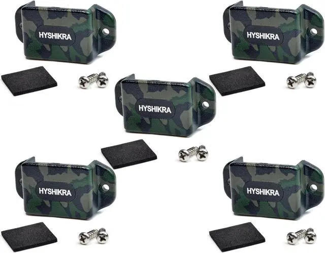 Main image of HYSHIKRA Universal Ham Radio Hanger Holder Mount with Adhesive Back, Pre Drill Holes with Self-Tapping Screw for Baofeng Midland Kenwood Motorola Talkabout Handheld Walkie-Talkie(camo Color Pack of 5)