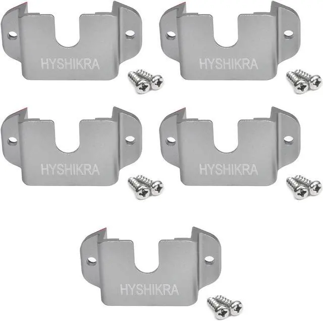 Main image of Universal Ham Radio/Handheld Micorphone/CB Mic Aluminum Alloy Bracket with Adhesive Back, Pre Drill Holes with Self-Tapping Screw for Baofeng Midland Kenwood Motorola Walkie-Talkie (Silver-Pack of 5)