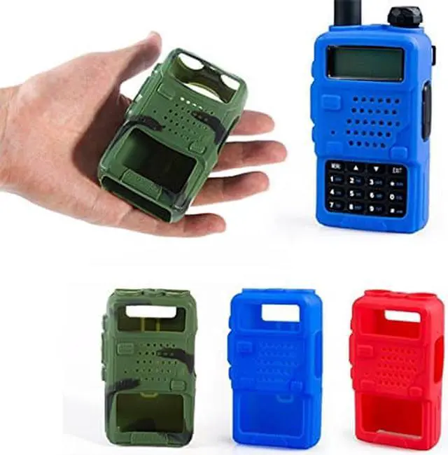 Alt view image 2 of 7 - HYS 5PCS Walkie Talkie Protective Cover Rubber Soft Case For Baofeng UV-5R/A/B/C/D/E