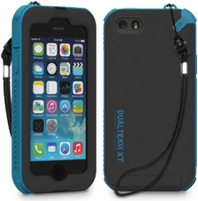 Alt view image 5 of 8 - PUREGEAR BLACK/BLUE DUALTEK-XT CASE BUILT-IN SCREEN PROTECTOR FOR iPHONE 5 5s