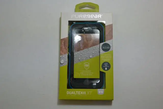 Alt view image 4 of 8 - PUREGEAR BLACK/BLUE DUALTEK-XT CASE BUILT-IN SCREEN PROTECTOR FOR iPHONE 5 5s