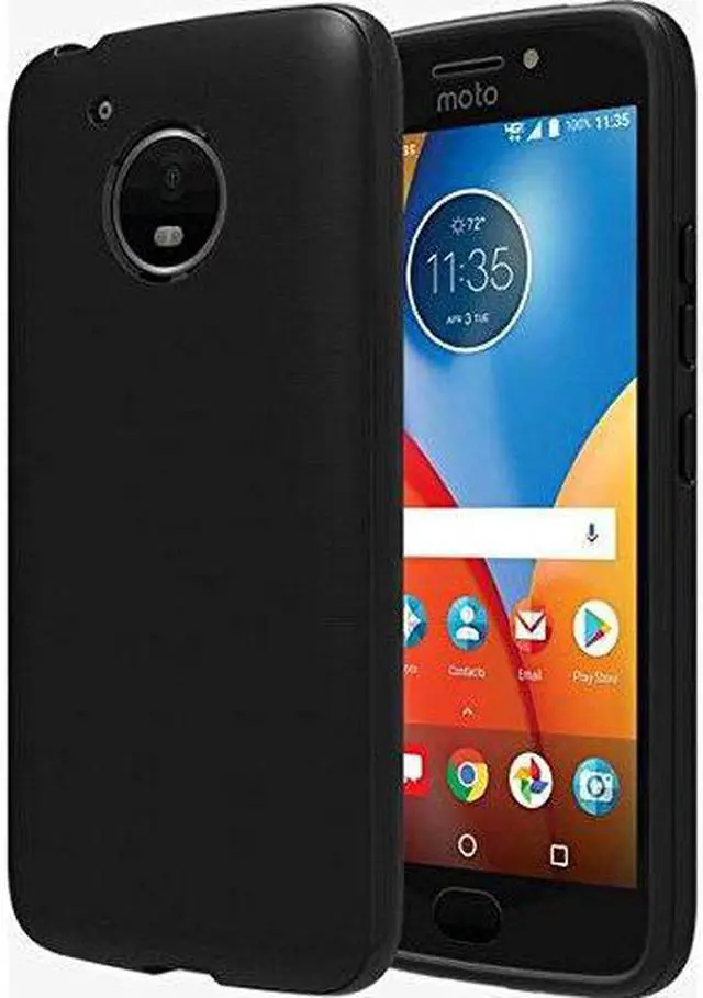 Alt view image 2 of 5 - New OEM Verizon Matte Silicone Black Cover For Motorola Moto E4 Plus