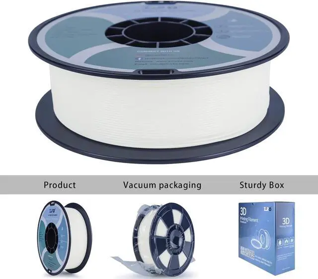 Alt view image 4 of 5 - ZIRO PLA Pro 3D Printer Filament, Dimensional Accuracy +/- 0.03 mm, 1kg Spool, 1.75mm White