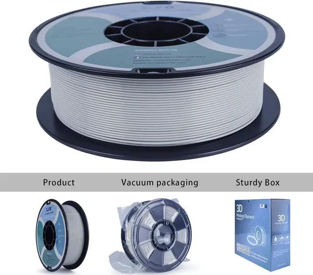 Alt view image 4 of 6 - ZIRO PLA Pro 3D Printer Filament, Dimensional Accuracy +/- 0.03 mm, 1kg Spool, 1.75mm Gray