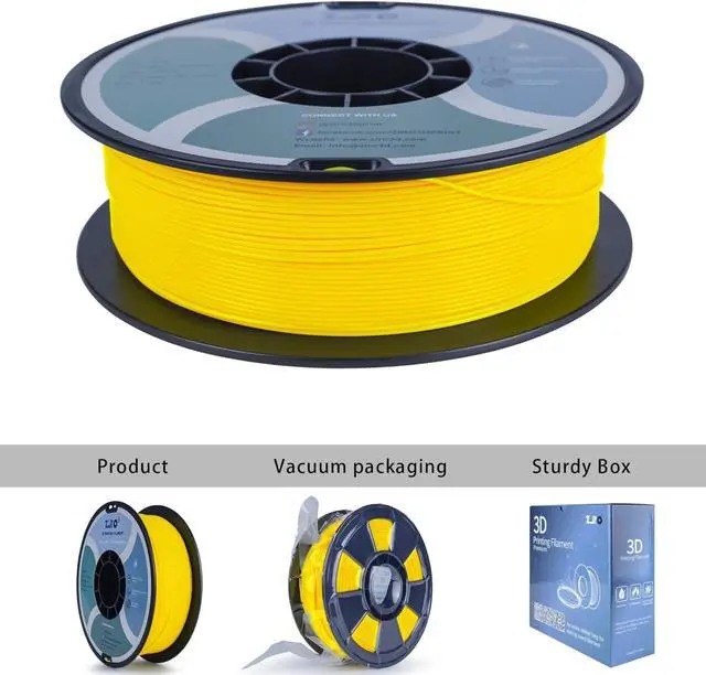 Alt view image 4 of 6 - ZIRO PLA Pro 3D Printer Filament, Dimensional Accuracy +/- 0.03 mm, 1kg Spool, 1.75mm Yellow