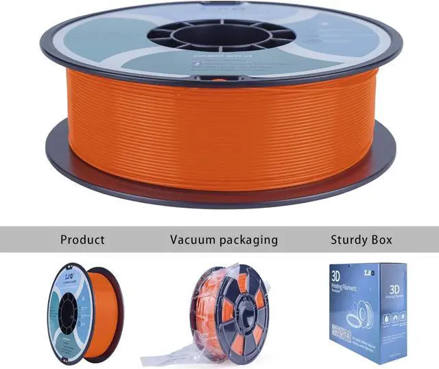 Alt view image 5 of 7 - ZIRO PLA Pro 3D Printer Filament, Dimensional Accuracy +/- 0.03 mm, 1kg Spool, 1.75mm Fluorescent Orange