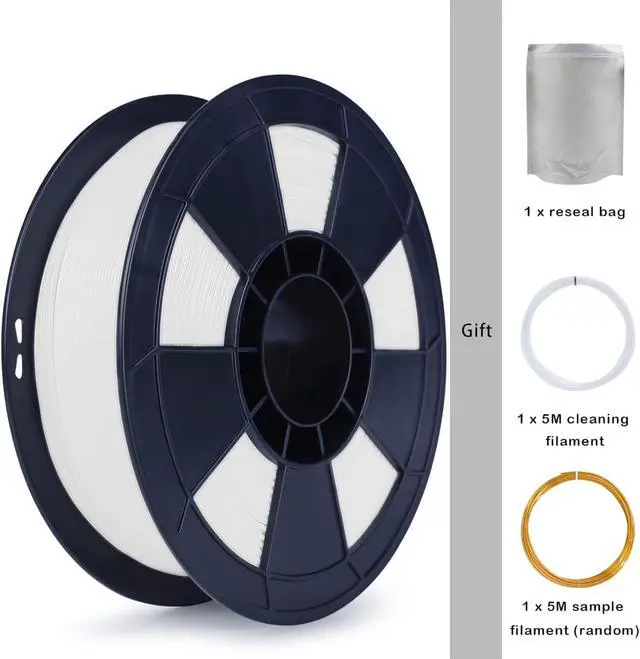 Alt view image 4 of 5 - ZIRO PLA Pro 3D Printer Filament, Dimensional Accuracy +/- 0.03 mm, 1kg Spool, 1.75mm Snow White