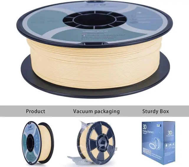 Alt view image 4 of 6 - ZIRO PLA Pro 3D Printer Filament, Dimensional Accuracy +/- 0.03 mm, 1kg Spool, 1.75mm Skin Beige
