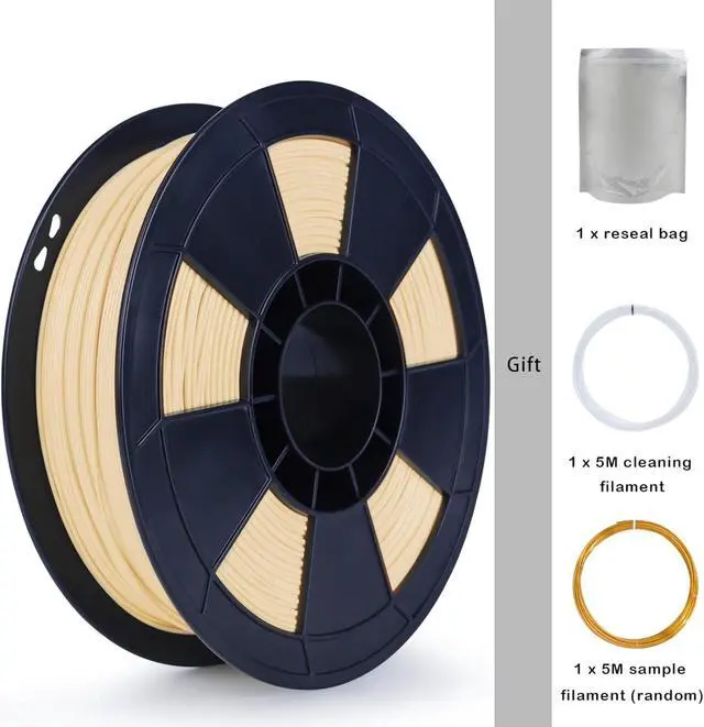 Alt view image 5 of 6 - ZIRO PLA Pro 3D Printer Filament, Dimensional Accuracy +/- 0.03 mm, 1kg Spool, 1.75mm Skin Beige