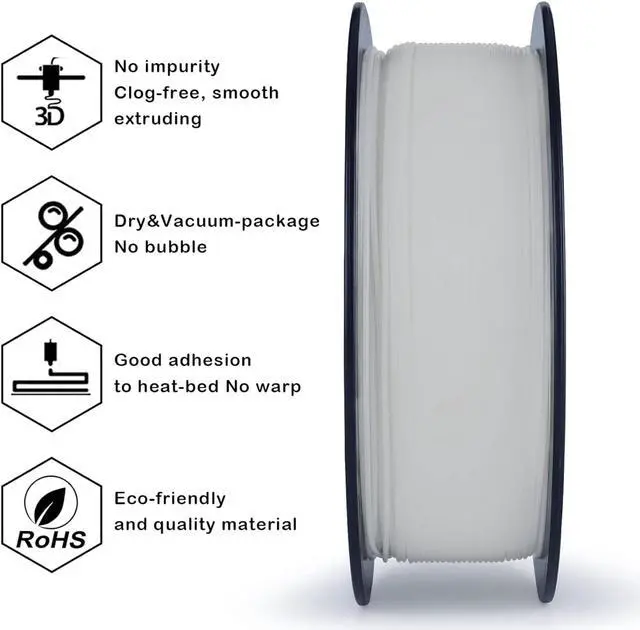 Alt view image 4 of 6 - ZIRO PLA Pro 3D Printer Filament, Dimensional Accuracy +/- 0.03 mm, 1kg Spool, 1.75mm Glow Cyan
