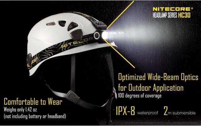 Alt view image 3 of 7 - Nitecore HC30 Headlamp/Flashlight Hybrid - NCHC30