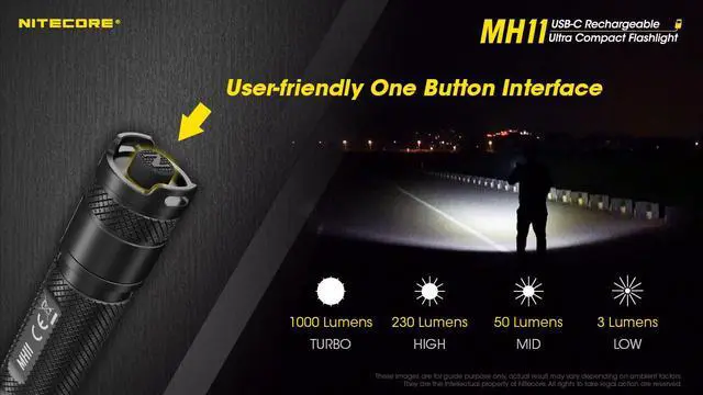 Alt view image 5 of 7 - Nitecore MH11 1000 Lumen USB-C Rechargeable Flashlight