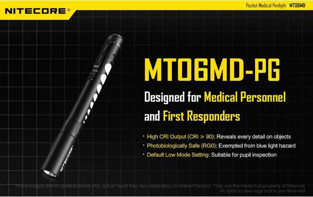 Alt view image 2 of 6 - Nitecore MT06MD-PG, LED Penlight w/ Pupil Gauge