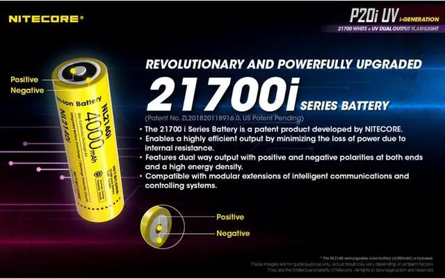 Alt view image 4 of 7 - Nitecore P20i UV 1800 Lumen Rechargeable Flashlight with UV Light