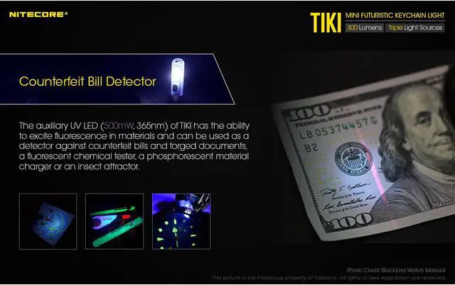 Alt view image 5 of 7 - Nitecore TIKI 300 Lumen Rechargeable Keychain Flashlight
