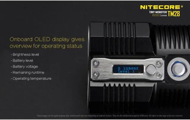 Alt view image 5 of 6 - Nitecore TM28 Tiny Monster 6000 Lumen QuadRay Flashlight