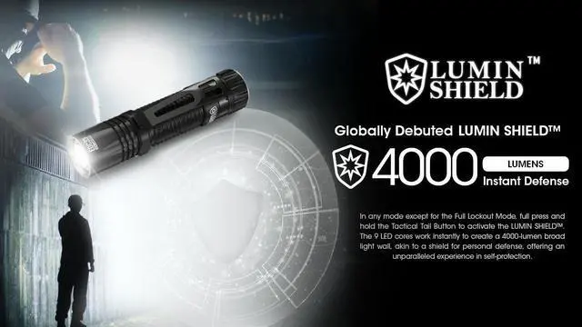 Alt view image 2 of 6 - Nitecore EDC33 4000 Lumen Rechargeable EDC Flashlight