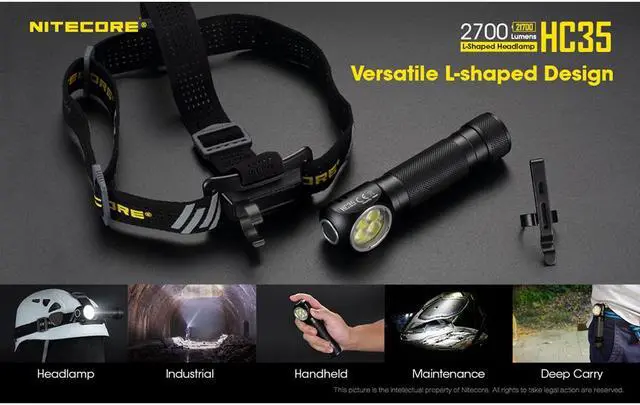Alt view image 3 of 6 - Nitecore HC35 2700 Lumen USB Rechargeable Headlamp