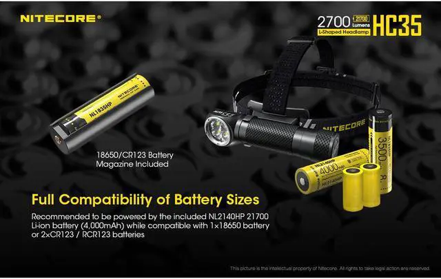 Alt view image 4 of 6 - Nitecore HC35 2700 Lumen USB Rechargeable Headlamp