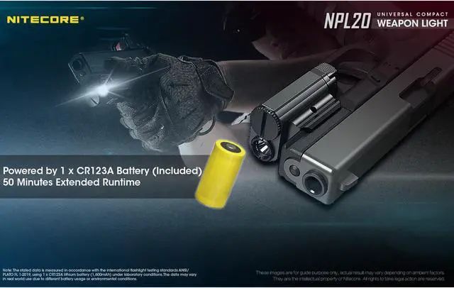 Alt view image 3 of 6 - Nitecore NPL20 Compact Rail Mount FlashLight