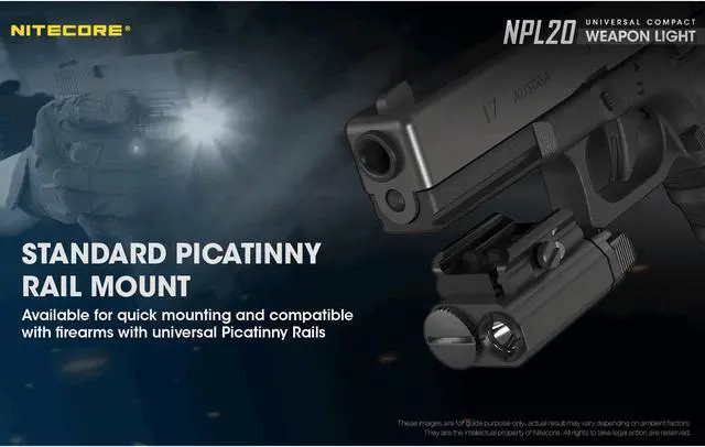 Alt view image 5 of 6 - Nitecore NPL20 Compact Rail Mount FlashLight