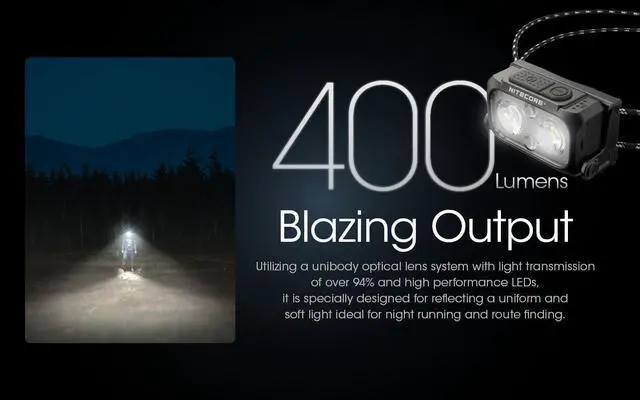 Alt view image 2 of 6 - Nitecore NU25 UL 400 Lumens Ultralight Rechargeable Headlamp (Yellow)