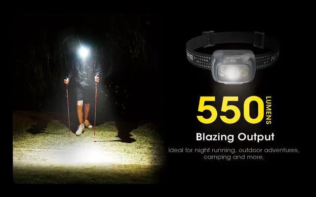 Alt view image 3 of 6 - Nitecore NU31 550 Lumen LED Rechargeable Headlamp (Blue)