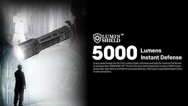Alt view image 2 of 6 - Nitecore EDC35 5000 Lumen Rechargeable EDC Flashlight