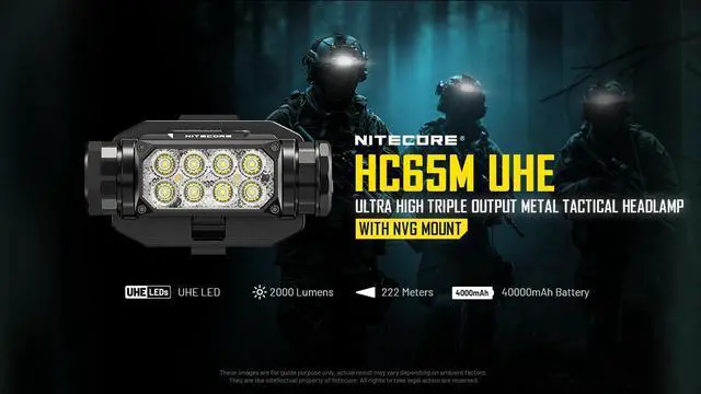 Alt view image 2 of 5 - Nitecore HC65M UHE NVG Mountable USB-C Rechargeable Headlamp
