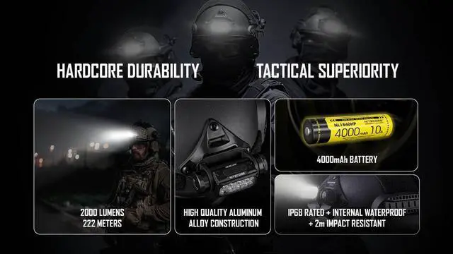 Alt view image 4 of 5 - Nitecore HC65M UHE NVG Mountable USB-C Rechargeable Headlamp