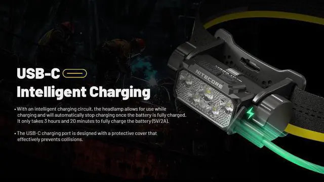 Alt view image 5 of 6 - Nitecore HC70 UHE 1600 Lumen Rechargeable Headlamp with Extra Long Runtime
