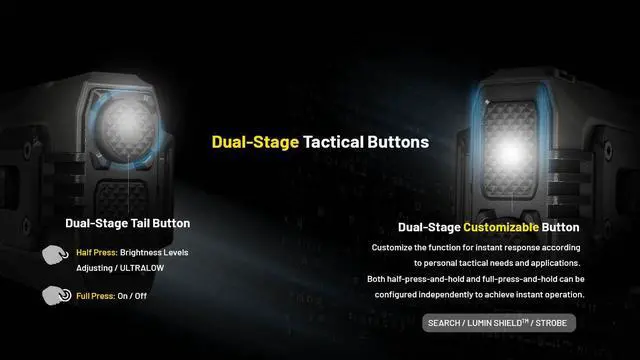 Alt view image 5 of 6 - Nitecore EDC37 8000 Lumen USB-C Rechargeable Flat EDC Flashlight