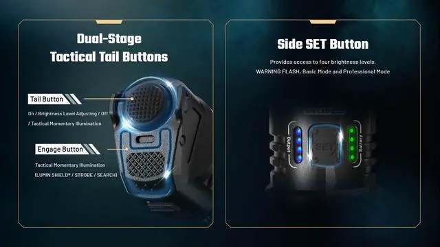 Alt view image 4 of 6 - Nitecore P27iX 5000 Lumen Customizable Tactical Flashlight with Multi-Beam Modes