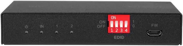 Alt view image 2 of 12 - Monoprice Blackbird 4K Pro 1x2 Ultra Slim HDMI Splitter -Black | 4K @ 60Hz, HDCP 2.2 Compliant, HDR, And EDI Detection