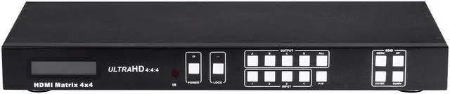 Alt view image 3 of 20 - Monoprice Blackbird 4K 4x4 HDMI Matrix HDR 18Gbps 4K@60Hz YCbCr 4:4:4 HDCP 2.2