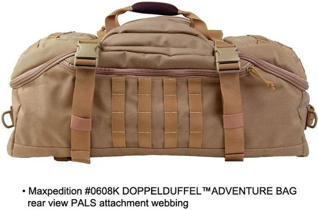 Alt view image 6 of 17 - Maxpedition Doppelduffel Adventure Bag Black