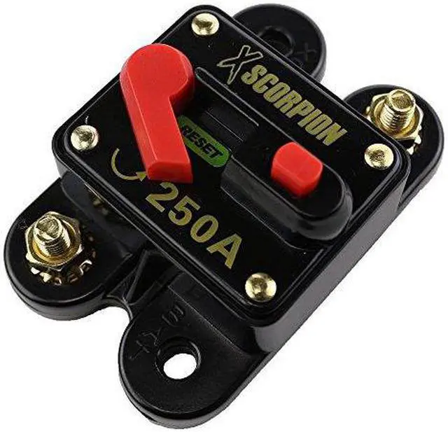 Alt view image 5 of 8 - NEW XSCORPION CB250A 250 AMP MANUAL RESET CIRUIT BREAKER