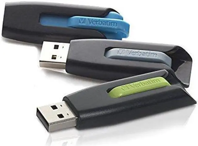 Main image of Verbatim Store 'n' Go V3 16GB USB 3.0 Flash Drive - 3pk - Blue, Green, Gray 99126