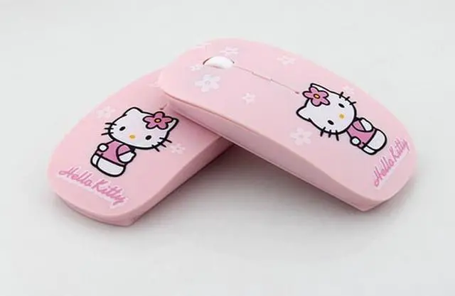 Main image of New Hello Kitty Wireless Mouse 2.4Ghz USB Computer Mouse Pink Game Mice