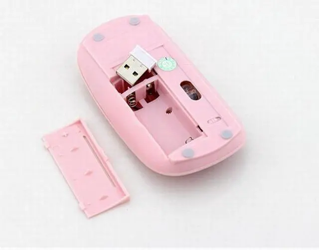 Alt view image 3 of 5 - New Hello Kitty Wireless Mouse 2.4Ghz USB Computer Mouse Pink Game Mice