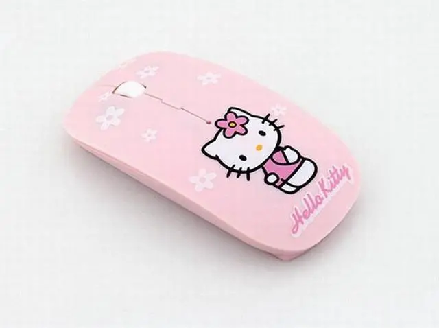Alt view image 4 of 5 - New Hello Kitty Wireless Mouse 2.4Ghz USB Computer Mouse Pink Game Mice