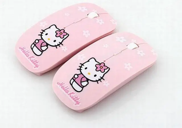 Alt view image 5 of 5 - New Hello Kitty Wireless Mouse 2.4Ghz USB Computer Mouse Pink Game Mice