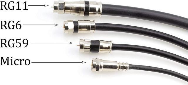 Alt view image 6 of 16 - Coaxial Cable Screw on RG6 Connector | No Tools Required | Pack of 4