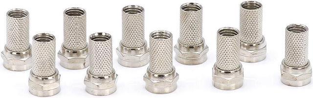 Alt view image 4 of 16 - Coaxial Cable Screw on RG6 Connector | No Tools Required | Pack of 4