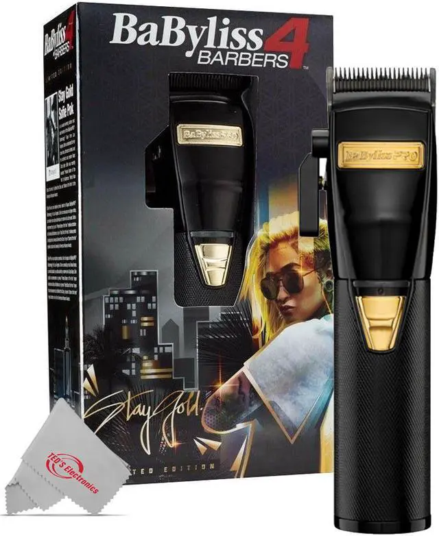 BaByliss PRO Black Cordless Clipper FX870BN Black & Gold