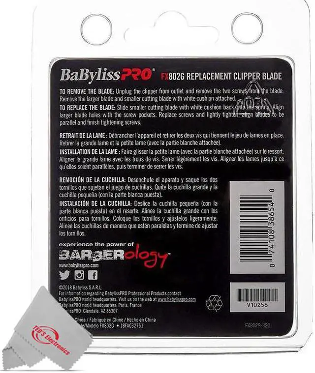 Alt view image 4 of 5 - BaByliss Pro DLC and Titanium Coated Replacement Clipper Blade Fits FX870G, FX870BN, FX870RG, FX870W, FXF880 #FX802G