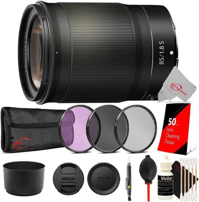 Main image of Nikon NIKKOR Z 85mm f/1.8 S Lens for Z-Mount Mirroerlass Cameras with Top Accessory Kit