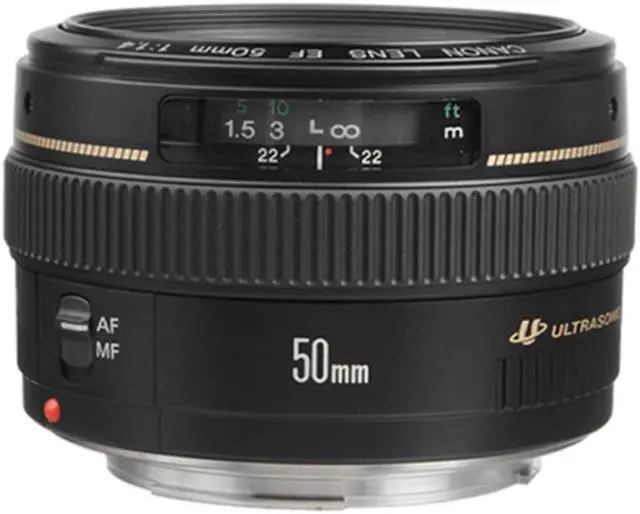 Alt view image 2 of 6 - Canon EF 50mm f/1.4 USM Lens + 58mm UV CPL ND Filter Kit + Photo & Video Software Bundle + 3pc Cleaning Kit