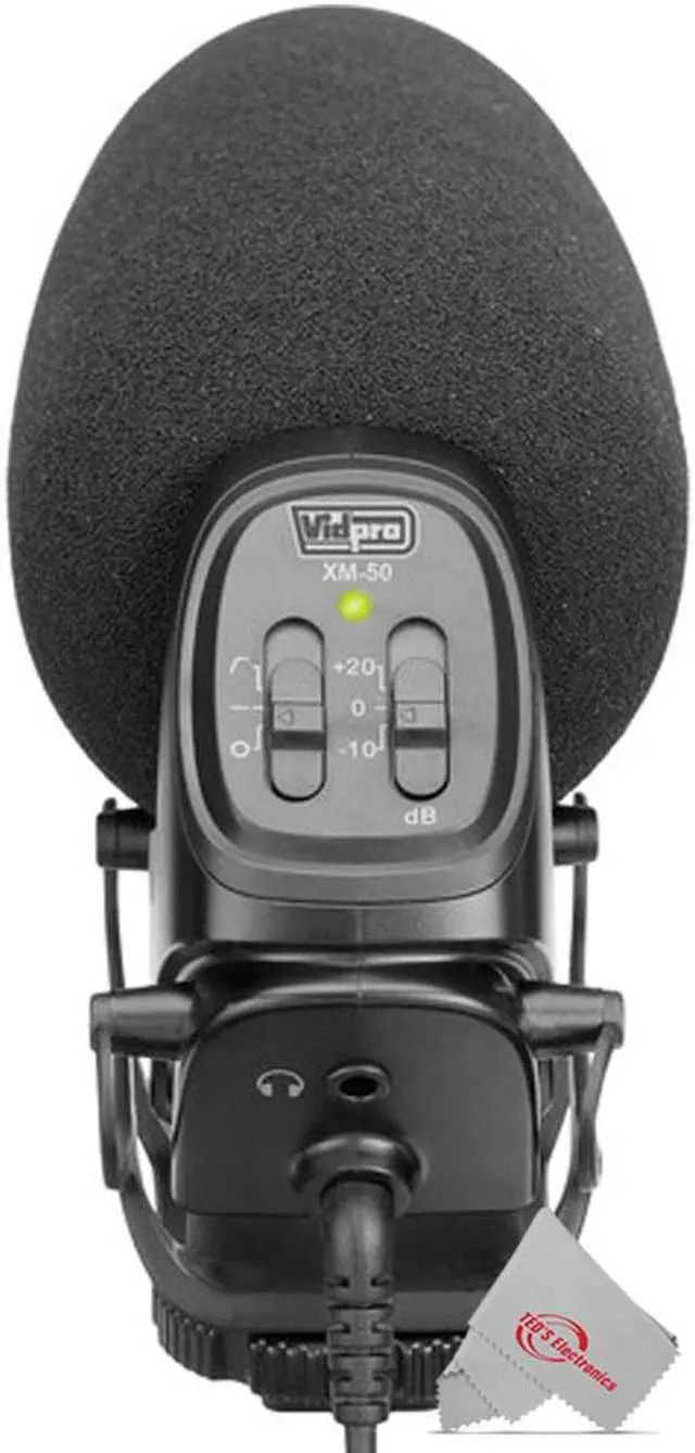 Alt view image 5 of 7 - Vidpro XM-50 Professional On-Camera Condenser Shotgun Video Microphone