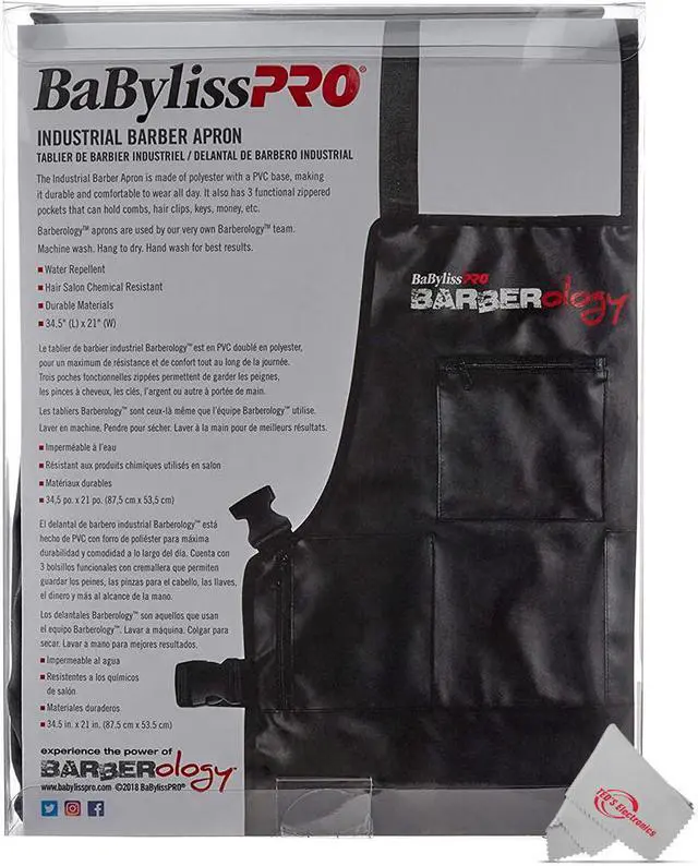 Alt view image 4 of 5 - Babyliss Pro Barberology Industrial Barber Apron #BBAPRON